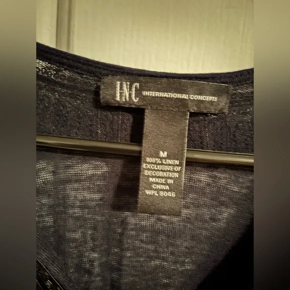 *SOLD on Vinted* INC. International Concepts Black Beaded Long Sleeve Top - Picture 2 of 2